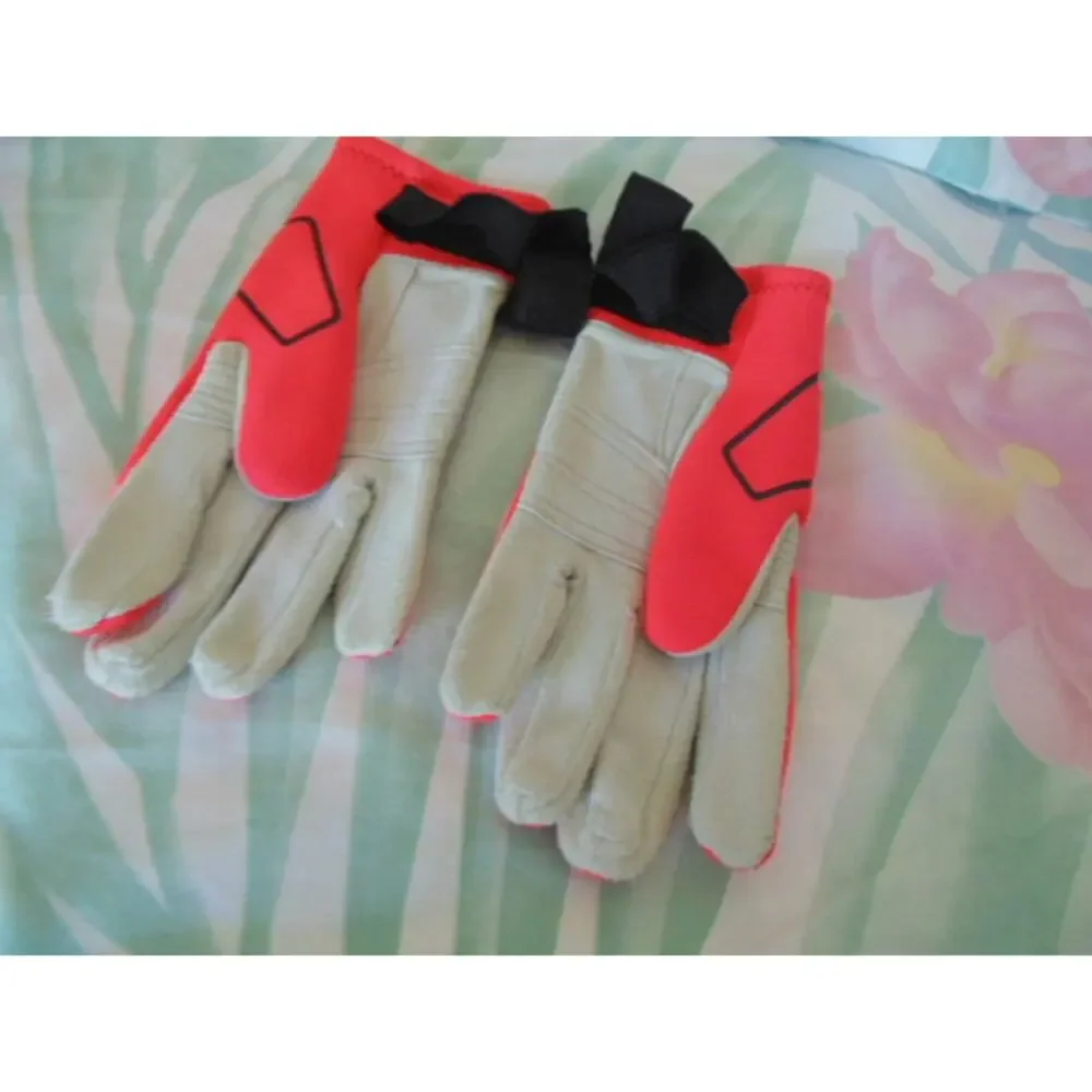 Vtg 80s Neon Orange Body Glove Sports Cycling Gloves Womens XS Deadstock New